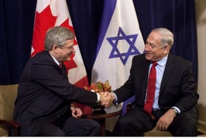 Prime Ministers Stephen Harper of Canada and Benjamin Netanyahu of Israel meet and greet in Ottawa, 2012