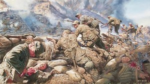 Korean War Airborne Ranger painting