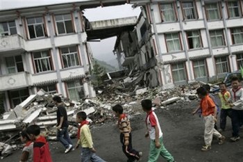 When a major earthquake hit Dujiangyan City, about 900 students and teachers were buried when its school building collapsed, and more than 240 were confirmed dead on May 26, 2008.